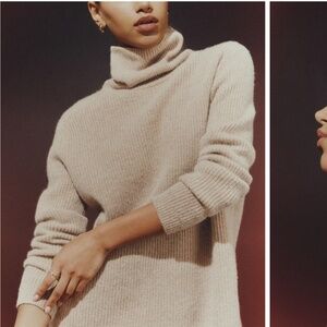 Quince Mongolian Cashmere Fisherman Turtleneck Sweater